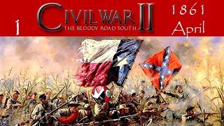 American Civil War 2 AGEOD  CSA Lets Play  April 1861  Part 1 [upl. by Corneille]