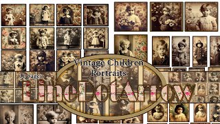 NEW KIT VINTAGE CHILDREN PORTRAITS digital journal kit 22 PAGES in total [upl. by Egedan423]