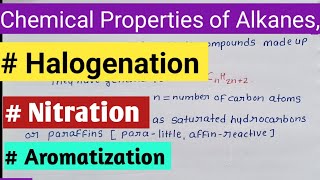 Halogenation of Alkanes Chemical Properties of Alkanes [upl. by Auhel]