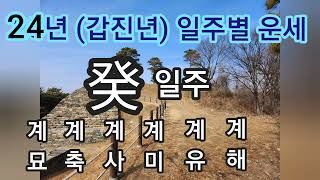 24년갑진년계수일주별 세운 [upl. by Notserc991]