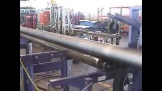 Shot Blast Cleaning Pipe rbwecom [upl. by Nalek649]