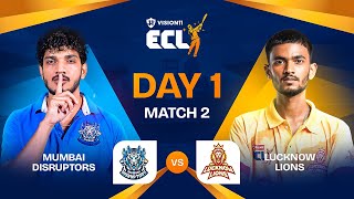 ECL  Match 2  Mumbai Disruptors vs Lucknow Lions  Munawar Faurqui vs Anurag Dwivedi [upl. by Ilenna]