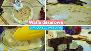 Wafle deserowe z masą i czekoladą  HIT na imprezę [upl. by Airtina772]