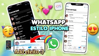 SAIU WHATSAPP IGUAL IPHONE iOS 17 NO ANDROID 2024 🥳 watusi 3 iOS Nova Atualização [upl. by Llerut160]