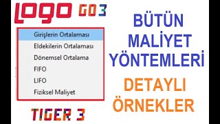 MALİYET YÖNTEMLERİ  ÖRNEKLİ ANLATIM [upl. by Inor97]