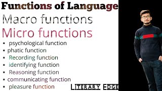 Functions of Languagemicro and macro functionshuman language functionsasad Razalinguistics [upl. by Martelle]