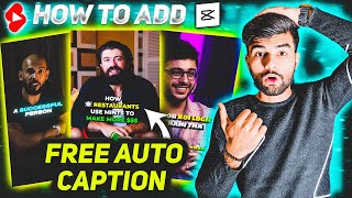 auto caption generator for video  auto caption in capcut automatic subtitles [upl. by Dlorag]