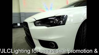 Mitsubishi Lancer Evolution X Projector Retrofit by JLC Lighting [upl. by Eibbed]