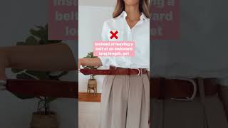 Do’s and Don’ts of Belts  Belts for Women  How to Style a Belt  How to wear a Belt styletips [upl. by Jaella224]