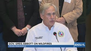 Gov Greg Abbott addresses devastating wildfires in Texas Panhandle [upl. by Einitsed]