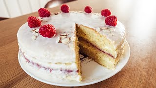 Lagkage Danish Layer Cake with Raspberries amp Vanilla Cream [upl. by Clemente]