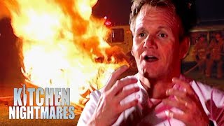 Gordon Sets Fire to the Restaurant  Kitchen Nightmares [upl. by Eob]