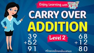 Addition with Carrying Carry Over Addition Grade 1 amp 2 Maths  Tutway [upl. by Balkin]