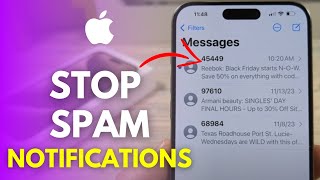 How To Turn Off Spam Notifications On iPhone [upl. by Ailugram756]