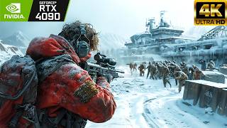 FROZEN MILITARY BASE DEFENSE PC RTX 4090 ULTRA Graphics 4K World War Z Aftermath [upl. by Inimod608]