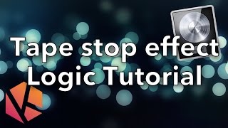 Tape Stop Record Slowdown Effect Logic Pro X Tutorial [upl. by Stanislaw]