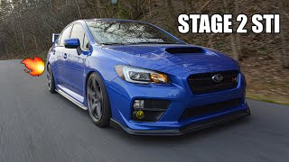 WRX STI GOES STAGE 2 ETUNE EXTREMELY LOUD 😱 [upl. by Apfelstadt]