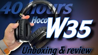 The Best Headphones for Your Busy Life Hoco W35 Wireless Headphones review amp unboxing  40 Hours [upl. by Glorianna]