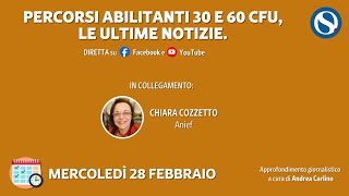 Percorsi abilitanti 30 e 60 CFU le ultime notizie [upl. by Adaven]