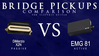 DiMarzio X2N vs EMG 81  Bridge Guitar Pickup Comparison Tone Demo [upl. by Susumu]