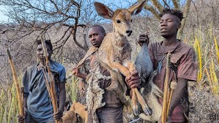 Hadzabe Tribe  See How Hadzabe Catch And Eat Their Food [upl. by Ecyrb]