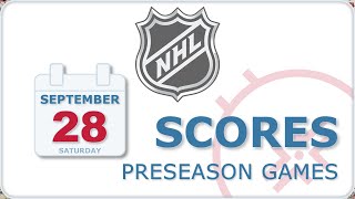 NHL Scores Sep 28  Preseason Games 2024 [upl. by Yrro]