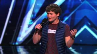 Drew Lynch  Stuttering Comedian r  Americas Got Talent 2015 Audition [upl. by Zevahc]