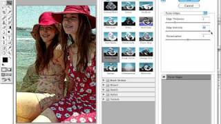 Photoshop Tutorial  Filters Poster Edges [upl. by Combs118]