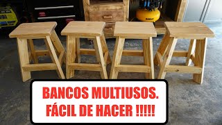 Cómo hacer bancos de madera [upl. by Ttcos217]