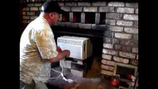 Air Conditioner in Fireplace How to Install [upl. by Nerrol926]