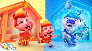 Baby Fire Switched Family  Water and Fire Family Song  Imagine Baby Songs  Wolfoo Kids Songs [upl. by Halford114]