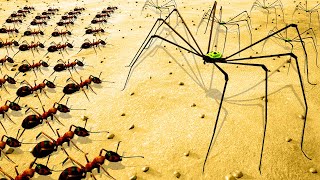 Huge ANT ARMY Defends NEW MAP From a SPIDER INVASION in this Empires of the Undergrowth Update [upl. by Sosna]