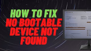 How to Fix No Bootable Device Not Found [upl. by Nacnud]