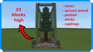 How To Build A Giant Spruce Podzol amp Vine Farm Minecraft Bedrock Edition [upl. by Okin]