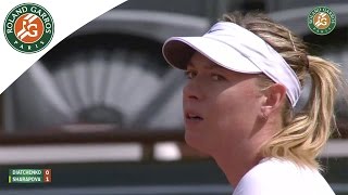 M Sharapova v V Diatchenko 2015 French Open Womens Highlights  R64 [upl. by Inirt]