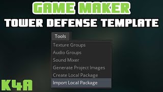 Importing asset into GameMaker  GameMaker Tower Defense Template GML Visual [upl. by Enneire]