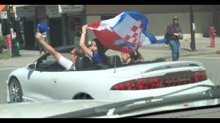 Croatia World Cup Celebration Vancouver Croatia wins vs England [upl. by Mcnamee]