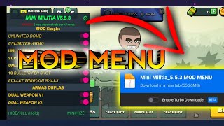 Mini militia V553 MOD MENU APK DOWNLOADS MEDIAFIRE LINK [upl. by Hodosh291]