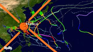 2023 Northwest Pacific Typhoon Season  TC XLC32 Animation [upl. by Upton]