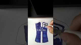 Maglia PSG COLORING  shorts short coloring asmr psg [upl. by Anirod2]