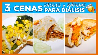 CENAS para PACIENTES RENALES 👨🏻‍🍳 Recetas para hemodialisis o dialisis 😍 Junica IRC [upl. by Attelrac]