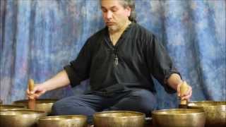 Giant Himalayan Double Spinning OM Bowls  Full 7 Note Chakra Meditation [upl. by Llert]