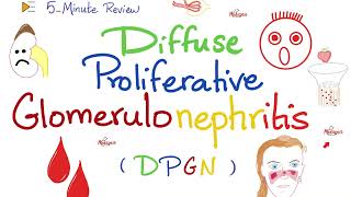 Diffuse Proliferative Glomerulonephritis DPGN  Lupus Nephritis  Nephrology  5Minute Review [upl. by Adran]