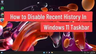 How to Disable Recent Search History in Windows 11 Taskbar [upl. by Nana378]