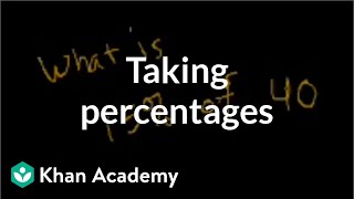 Taking percentages  Linear equations  Algebra I  Khan Academy [upl. by Merrill]