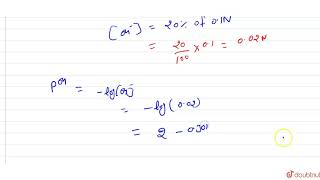 To pH value of decinormal solution of NH4OH which is 20 ionised is [upl. by Gnet]