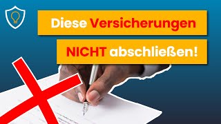 5 sinnlose Versicherungen nicht abschließen [upl. by Eimam]