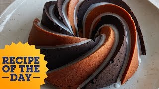 Recipe of the Day Chocolate Vanilla Swirl Bundt Cake  Food Network [upl. by Etiuqal]