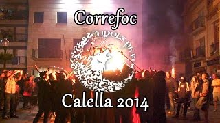 Udols de Foc Correfoc Calella de Mar 2014 [upl. by Ardnuahsal]