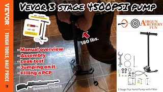 Vevor 3 stage 4500psi Hand pump Unboxing  Assembly amp First impressions Avaible  AirgunArcheryFun [upl. by Philo]